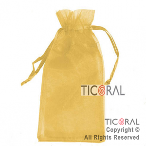 BOLSA ORO ORGANZA 25X15CM HS2628-10 x 1